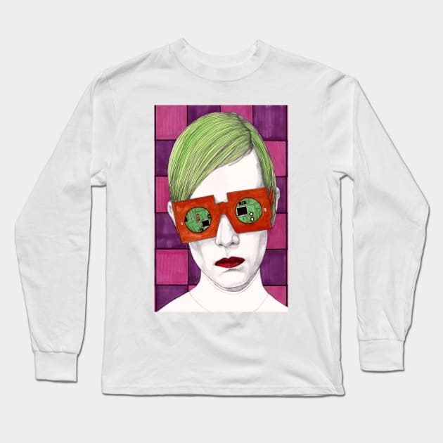 Circuit Girl Long Sleeve T-Shirt by paulnelsonesch